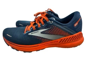 Brooks Adrenaline GTS 22 Mens Sz 9 Shoes Blue Orange Running Walking Gym Sneaker - Picture 1 of 7