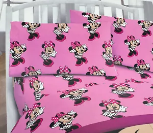 Minnie Mouse Tupfen Schleife Twin Bettlaken Set - 3 Stück Set von Disney - Bild 1 von 3