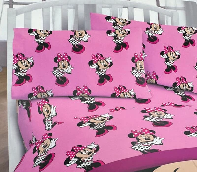 Комплект простыней Minnie Mouse в горошек с бантом для двуспальной кровати — 3 штуки от Disney - Изображение 1 из 3