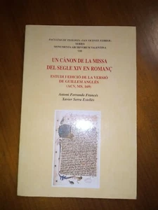 Un cànon de la Missa del segle XIV en romanç Antonio Ferrando Francés, Xavier Se - Imagen 1 de 3