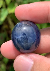 90.70 Ct. Natural Blue Sapphire (Unheated) Oval Cabochon 100% Natural - Picture 1 of 8