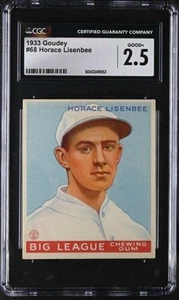 1933 GOUDEY #68 HOD LISENBEE CGC 2.5 GOOD+ RC ROOKIE 4902 - Picture 1 of 2