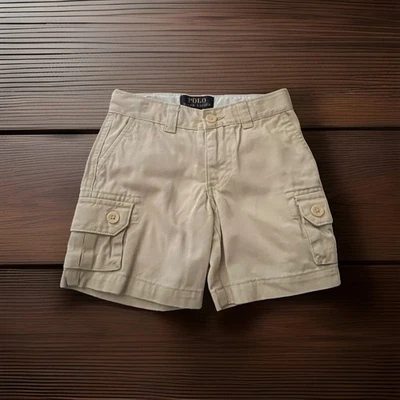Polo Ralph Lauren Boys Khaki Cargo Shorts Adjustable Waist Size 3/3T - Image 1 of 4
