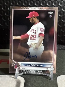 2022 Topps Chrome Oliver Ortega Rookie Auto #RA-OO Angels (MS) - Picture 1 of 6