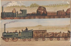 Edwardian Railway Postcard Liverpool & Manchester Goods Livestock Trains 1835 - Picture 1 of 2