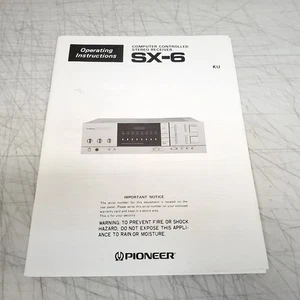 Pioneer SX-6 STEREO RECEIVER Bedienungsanleitung Manual - Bild 1 von 5