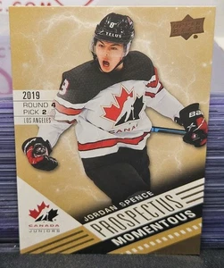 2021 UD Team Canada Jordan Spence Prospectus Momentous 🇨🇦🇨🇦 Gold Variant  - Picture 1 of 2
