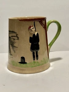 CARLTON WARE England China Mug Macabre Hang Man Puritan Drinking Poem Vintage - Picture 1 of 22