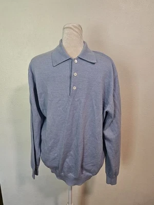 tailored in italy by brioni Neiman marcus Fine Wool Sweater Blue Nwot - Image 1 of 4