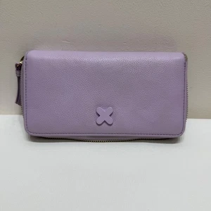 Mimco Hendrix Women’s Purse Lavender Purple Genuine Leather Zip Around Wallet - Bild 1 von 17
