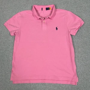 Polo Ralph Lauren Polo Mujer M Rosa Manga Corta Preppy Informal - Imagen 1 de 10