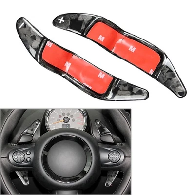 1 Paar Kohlefaser-Lenkrad-Schaltwippen für Mini R55 R56 R57 R58 R59 R60 R61 - Bild 1 von 4