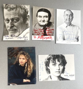 5 Schauspieler-/innen original signed  5 Autogrammkarten 10x15 Autogramm - Picture 1 of 2