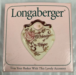 Longaberger 1999 Horizon Of Hope Herz zum Binden - Brustkrebs - Neu im Karton. - Bild 1 von 3