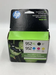 Genuine HP 952XL Black & 952 Color Ink Combo Pack of 4 ink cartridges Exp 10/26 - Picture 1 of 6