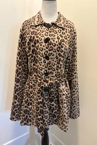 Abrigo Mujer Cato Estampado Animal Forrado Cinturón Bolsillos Botones XL - Imagen 1 de 5