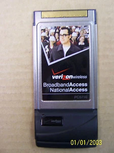 Carte d'accès nationale Verizon PCMCIA BroadBand Access PC5750 3G QualComm CDMA - Photo 1/1