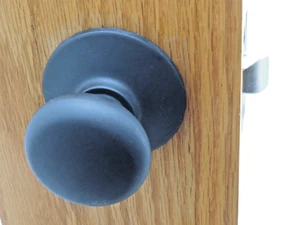 Perilla de paso Schlage Plymouth negra mate F10PLY622 #8qu - Imagen 1 de 4
