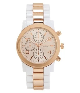 Aeropostale White & Rose Gold Women's Watch New Battery Works - Picture 1 of 7