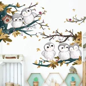 Cartoon Birds Wall Stickers Animals Sticker Decals Kids Baby Bedroom Decorations - Picture 1 of 13