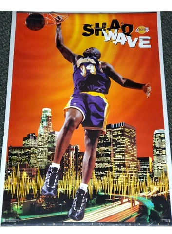SHAQUILLE O'NEAL SHAQWAVE Los Angeles Lakers 1997 Costcos 23x35 BRAND NEW SEALED Cover