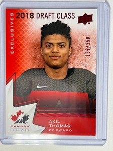 2020-21 Team Canada - 2018 Draft Class - Exclusives #94 - Akil Thomas /250