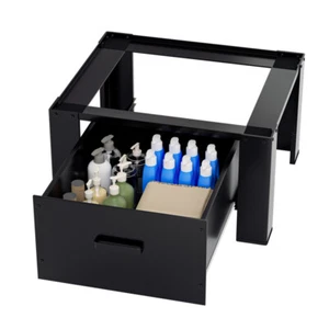Waschmaschinen Untergestell mit Schublade Podest für kühlschrank Sockel Schwarz - Bild 1 von 9