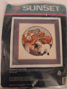 Sunset 12056 Favorite Old Toys Vintage Needlepoint Kit by Dimensions Open Pkg - Bild 1 von 8