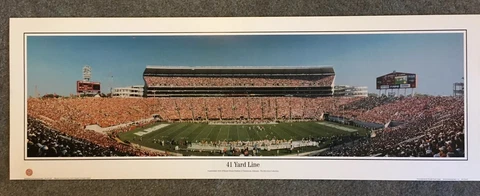 Alamama Crimson Tide Panoramic Poster Photo Rob Arra 41 Yard Line Bryant Denny Cover