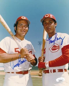 Foto Johnny Bench/Tony Pérez Doble Autografía 8x10 Cincinnati Rojos JSA 183215 - Imagen 1 de 3