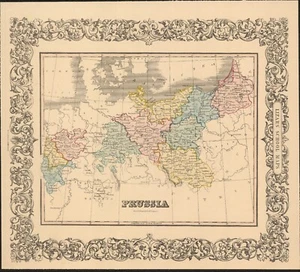 1840 Prussia antique map by W.H. Lizars - Scarce & Attractive color - Picture 1 of 2