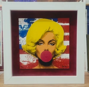 Max Ross Serigrafia su pannello piuma retouchè 3 D Marilyn pop - Imagen 1 de 3