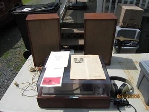 KLH Model Twenty Four FM Stereo Turntable System Speakers & Koss K7 Phones READ! - Picture 1 of 13