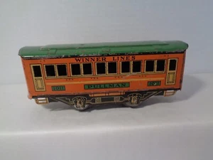 COCHE PULLMAN DE HOJALATA LIONEL VINTAGE "WINNER LINES" #1011. 1931-1932 - Imagen 1 de 6