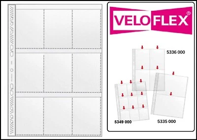 100-A4-SAMMELHÜLLEN-Veloflex-9x-A8-97x67mm-KARTENHÜLLEN 140my Für Trading Cards