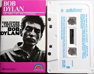 Bob Dylan - The Times They Are A-Changin`. Cassette 1986 Rainbow Folk, Country - Image 1 of 4