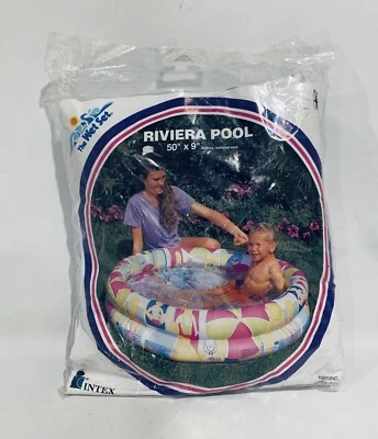 Piscina infantil Intex vintage 1994 The Wet Set Riviera Pool 50”X9” 32 galones Foto 1 de 4