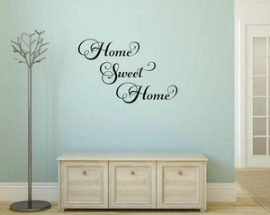 HOME SWEET HOME Vinyl Wall Decal Quote Sticker Decor Words Lettering Home Sign - Picture 1 of 1