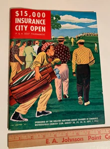 1952 INSURANCE CITY OPEN PGA Tour golf program Hartford Connecticut GHO 100 pgs! - Picture 1 of 17