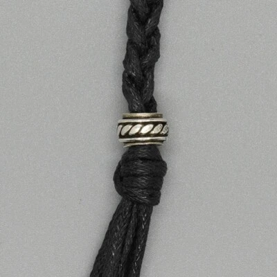 25 Argento Sterling Barba Dreadlock Capelli Anello Perline Biker Viking Celtic - Immagine 1 di 2