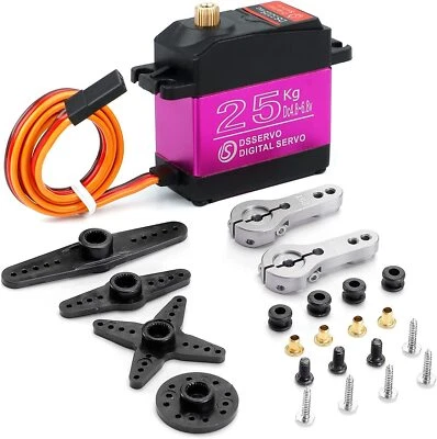 25kg Digital Servo Full Metal Gear Servoarm Mit Hohem Drehmoment Für Rc Car 180° - Bild 1 von 4