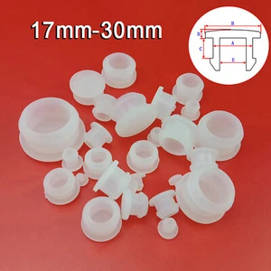Tappi terminali chiusura gomma silicone tappo foro a scatto trasparente 17mm-30mm - Foto 1 di 6