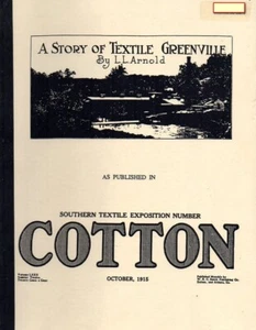 Greenville SC Story of Textile reprint Southern Exposition Cotton Magazine 1915 - Bild 1 von 2
