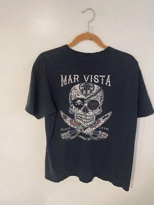 The Duck Co. Men's Shirt L Mar Vista Longboat Key- Pirate, Skull- Black shirt - Image 1 of 4