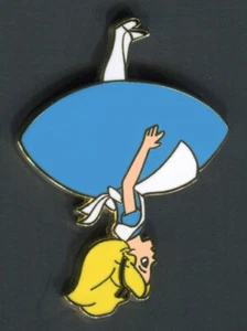 Disney Pins Alice in Wonderland Upside Down the Rabbit Hole Anniversary Pin - Picture 1 of 2