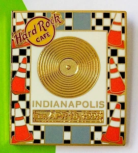 2005 HARD ROCK CAFE INDIANAPOLIS GOLD RECORD SERIES CHECKERED RACE FLAG LE PIN - Picture 1 of 1