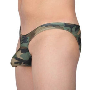 Herren Pouch Bikini Slip Mini Boxer Tanga Unterwäsche Camouflage Posing Slip  - Bild 1 von 7