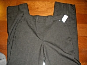 NEW Mens Edwards Signature Poly Wool Woven Dress Pant Dark Gray/Black size 14 UR - Picture 1 of 5