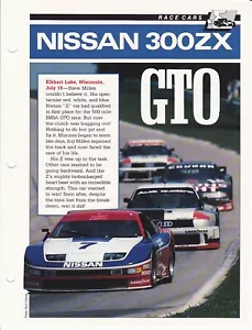Scheda tecnica Nissan 300ZX GTO Wide-Body 300-ZX IMSA Grand Touring Racer scheda informativa - Foto 1 di 2