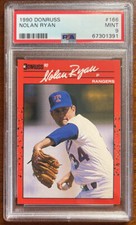 NOLAN RYAN 1990 DONRUSS #166 PSA 9 MINT RANGERS HOF 7 No Hitters